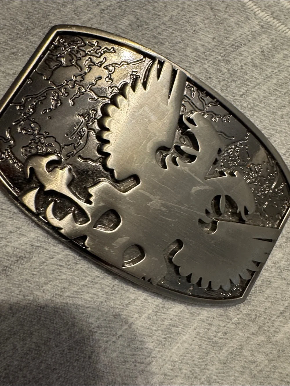 Men's Black Metal Eagle Belt Buckle - Unbranded